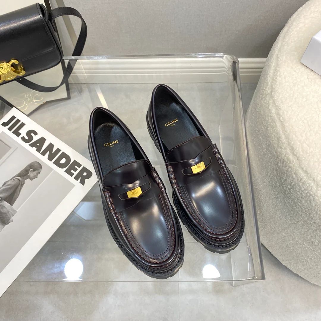 Лоферы Celine на платформе без каблука