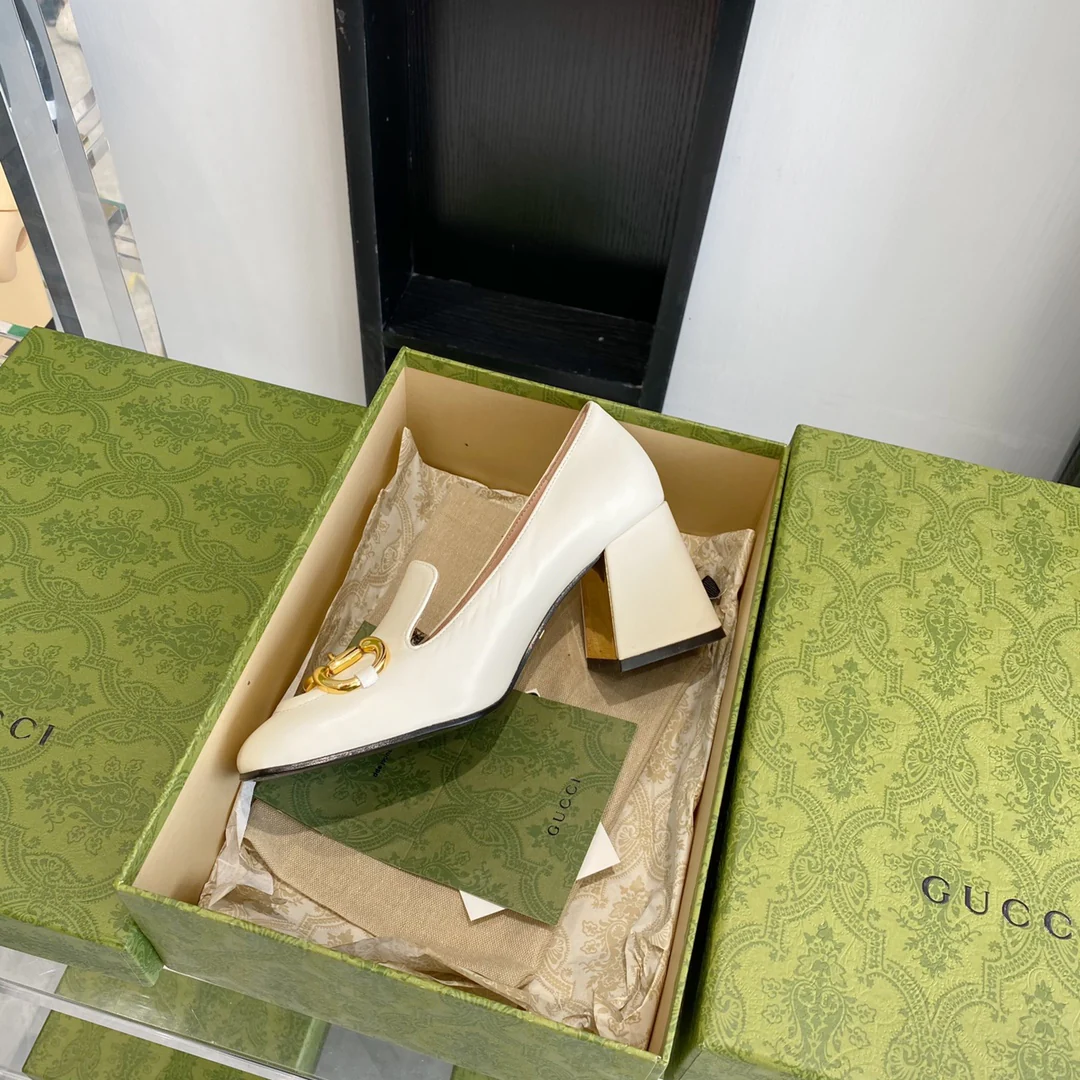 Туфли Gucci Retro с квадратным носком и массивным каблуком - 3
