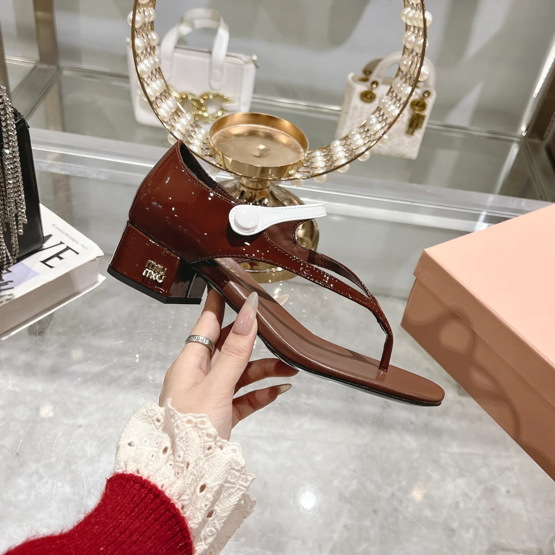 Шлёпанцы Miu Miu 2024 - Кофе