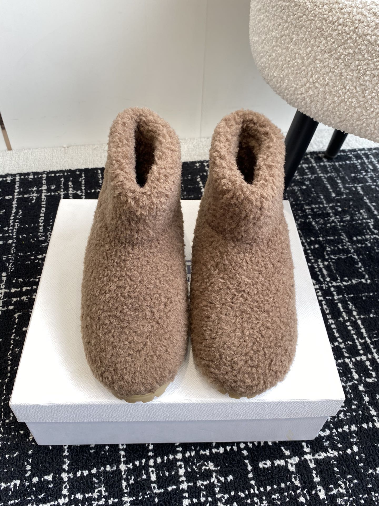 Шерстяные сапоги Miu Miu 2024 - Кофейно-коричневый