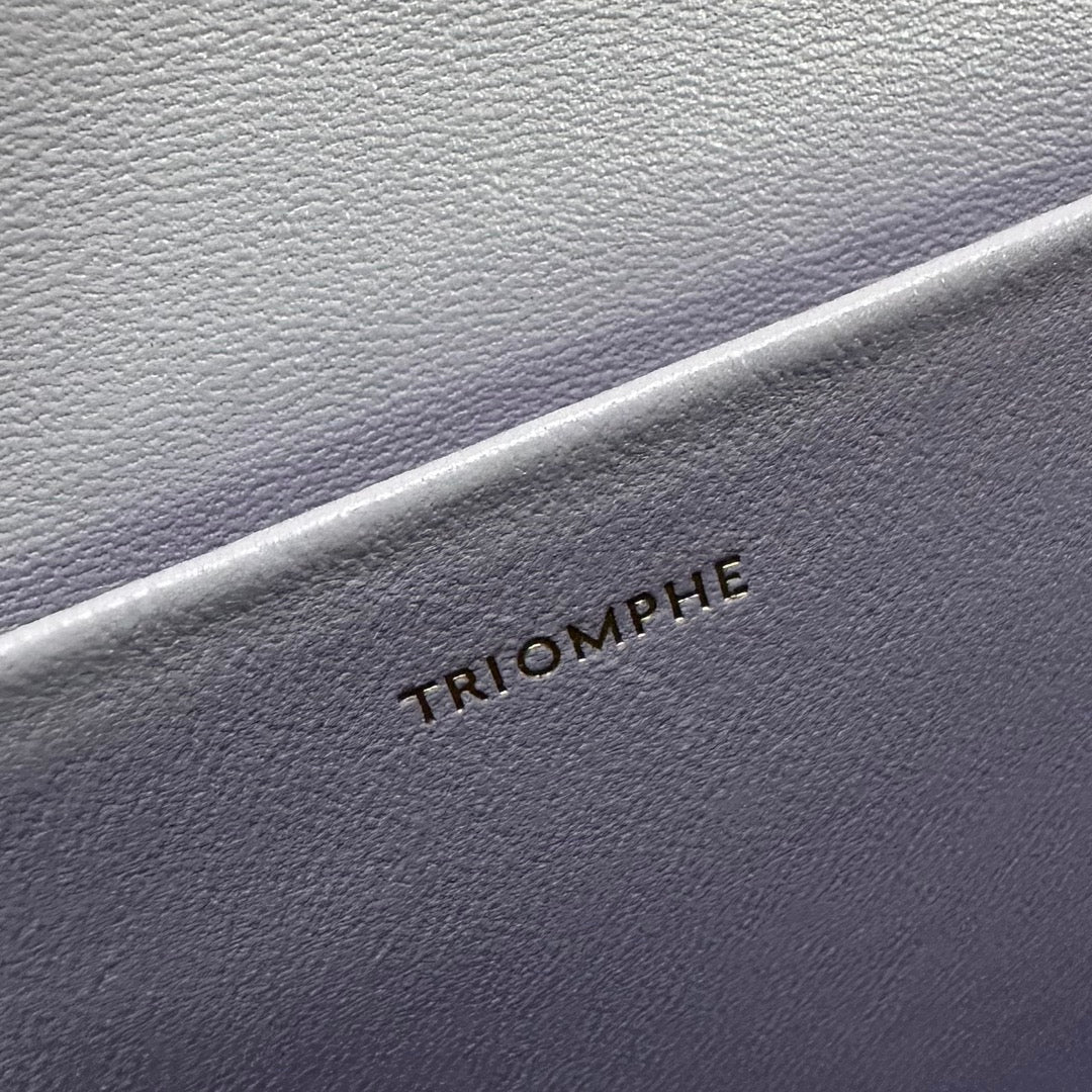 Celine - Кожаная сумка с пряжкой и цепочкой - Подмышечная сумка - Фиолетовая - 1