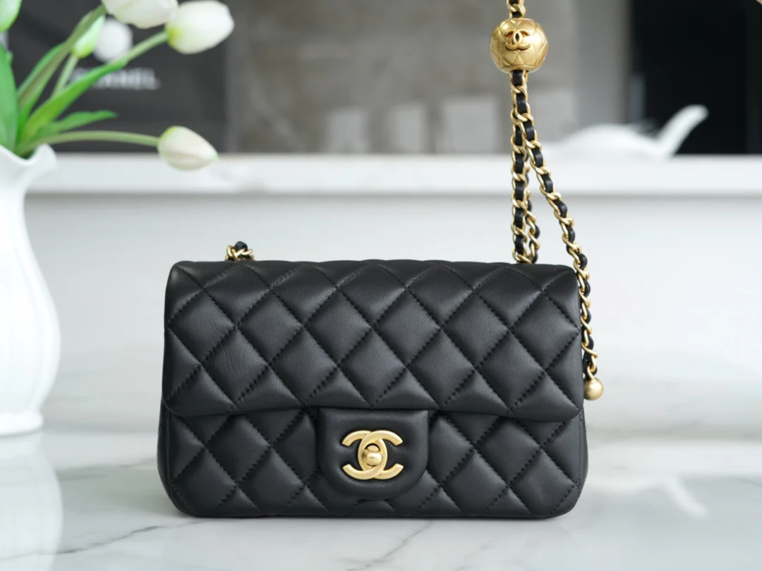 Chanel 23c Gold Ball Mini Black