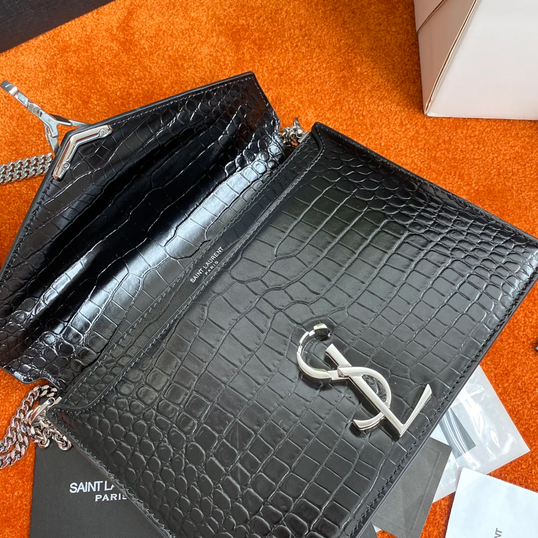 Сумка-конверт YSL Cassandra с крокодиловым принтом - 5 шт.