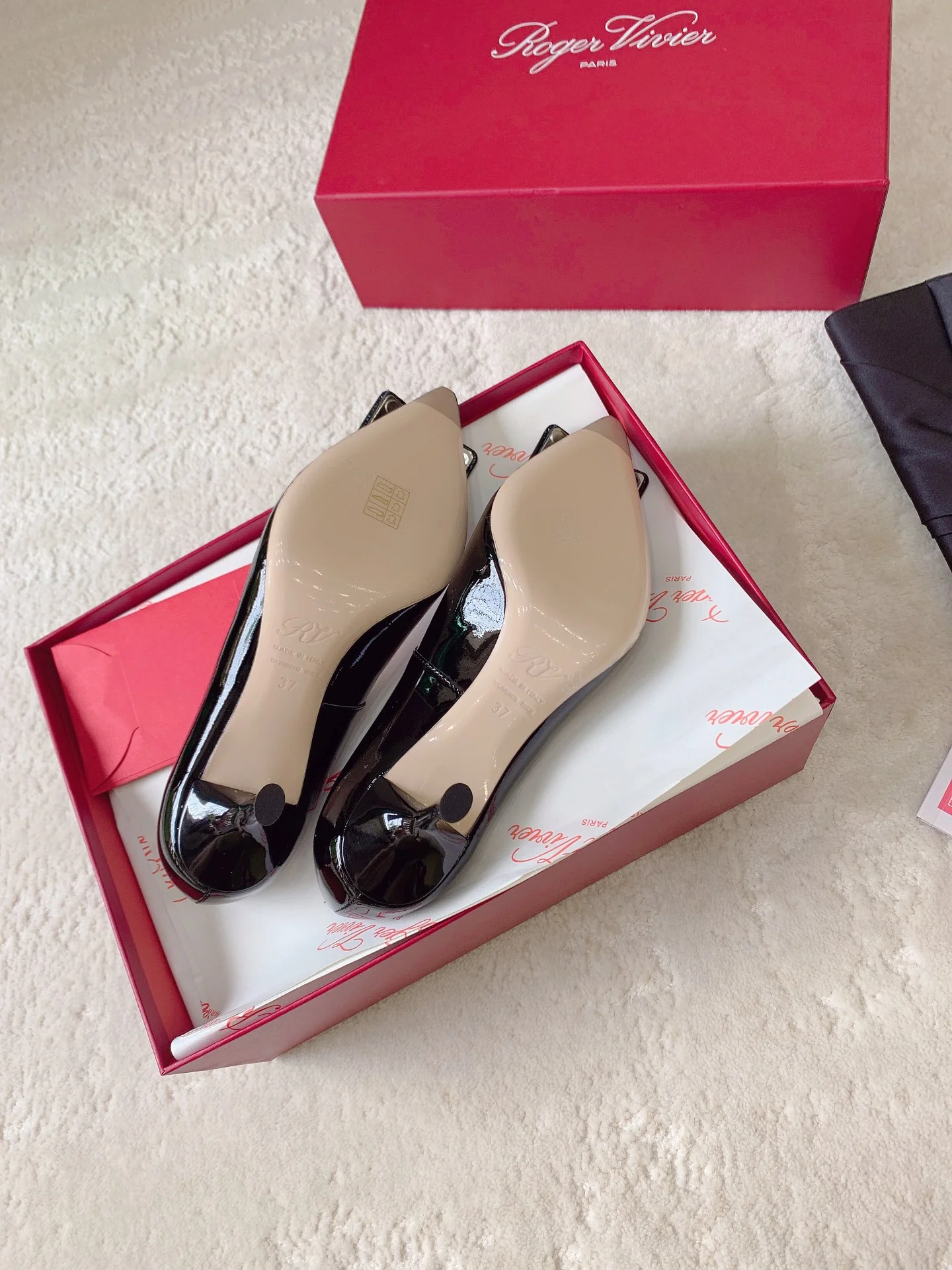 Обувь RV - Новинка весны/лета 2023 - Лакированные туфли на высоком каблуке - Черные