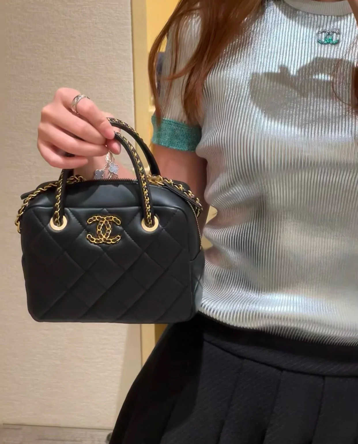 Сумка Chanel 25c - черная (19 см)