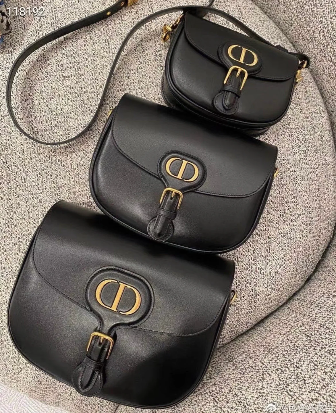 Сумка Dior Bobby через плечо - Большая - Черная