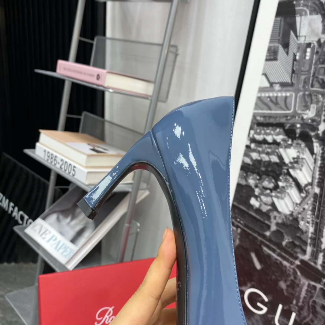 Каблук-банан RV-7-5 см - Туманно-голубой