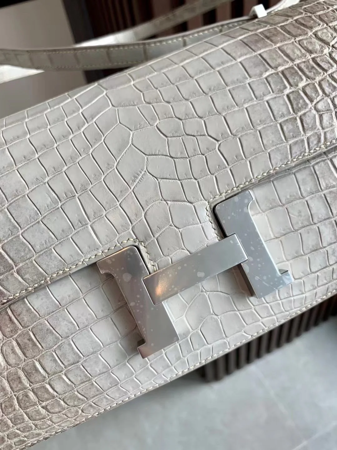 Hermes-constance-elan-26-Himalaya-silver buckle