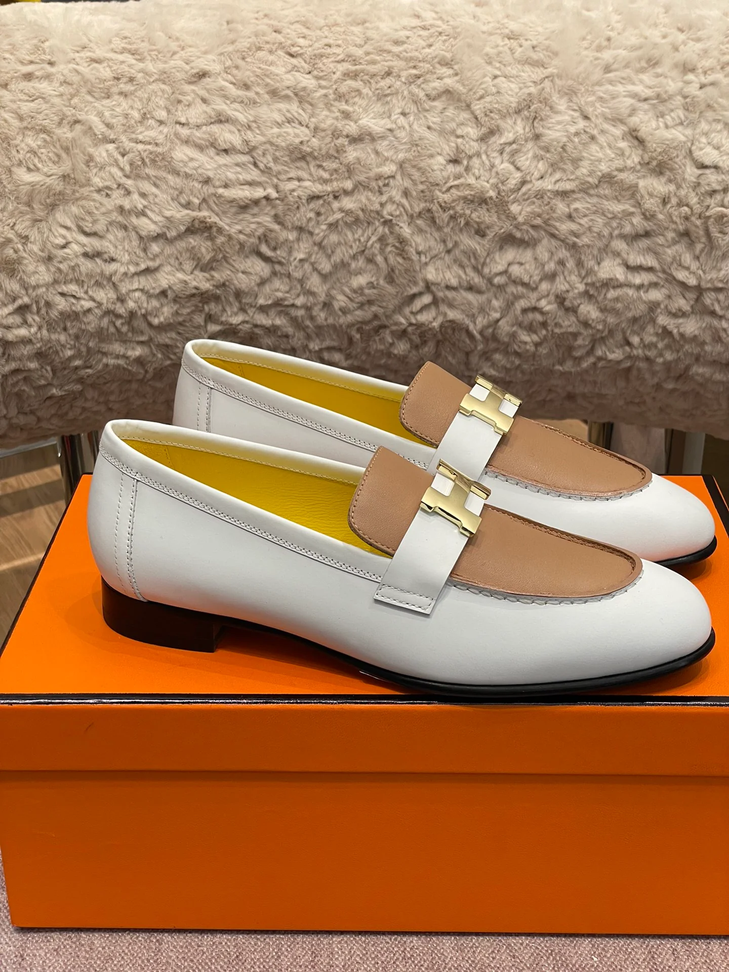 Классические лоферы Hermes с закругленным носком - 1