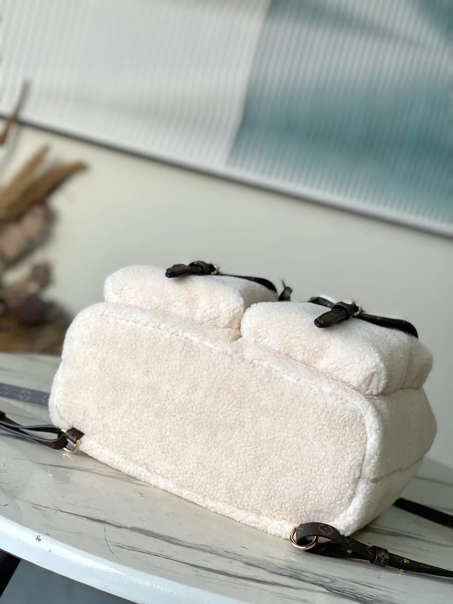 m23384-LV-Рюкзак из шерсти для лыжного сезона, белый