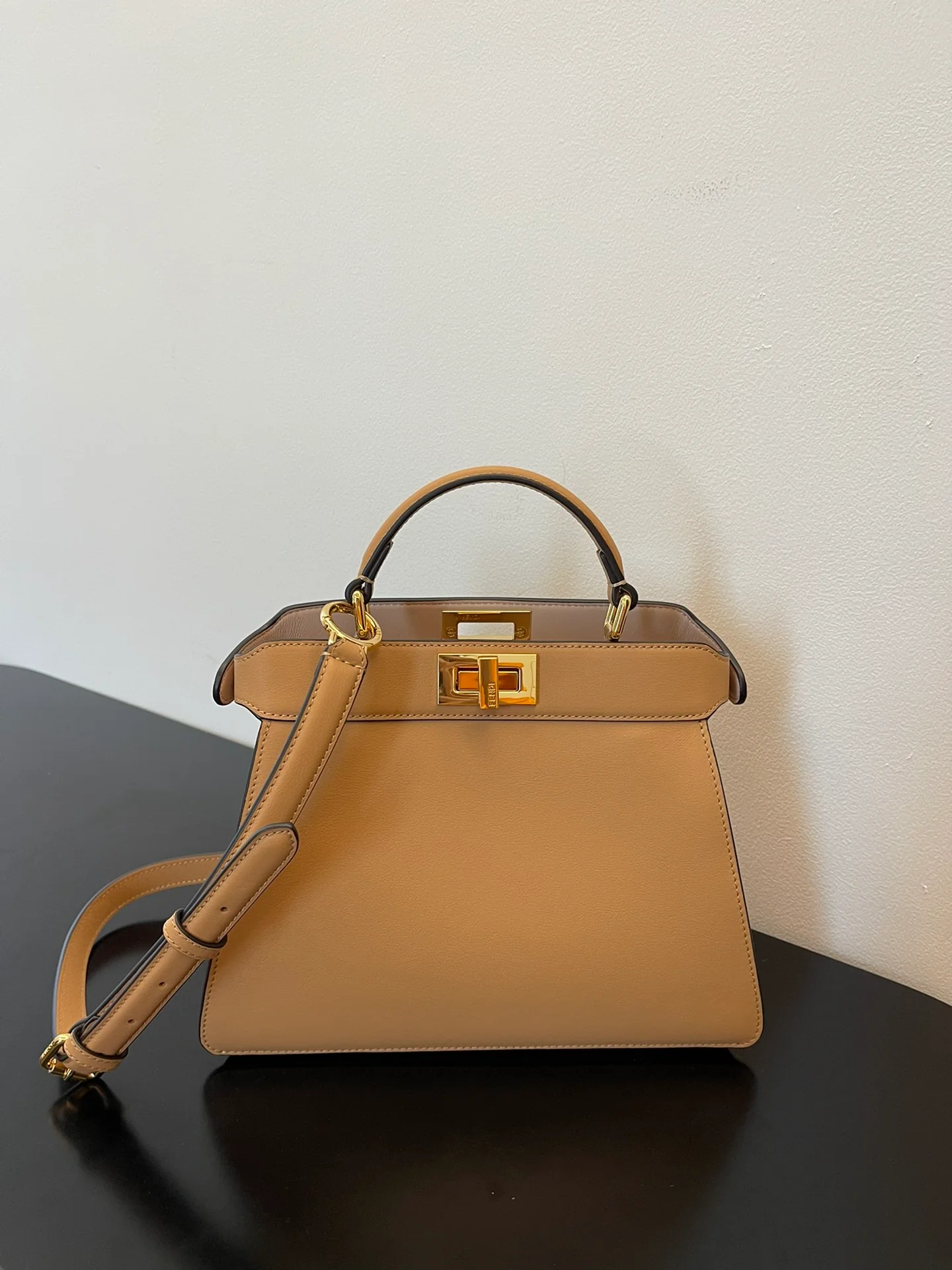 Fendi-peekaboo-i-see-u-small-caramel color