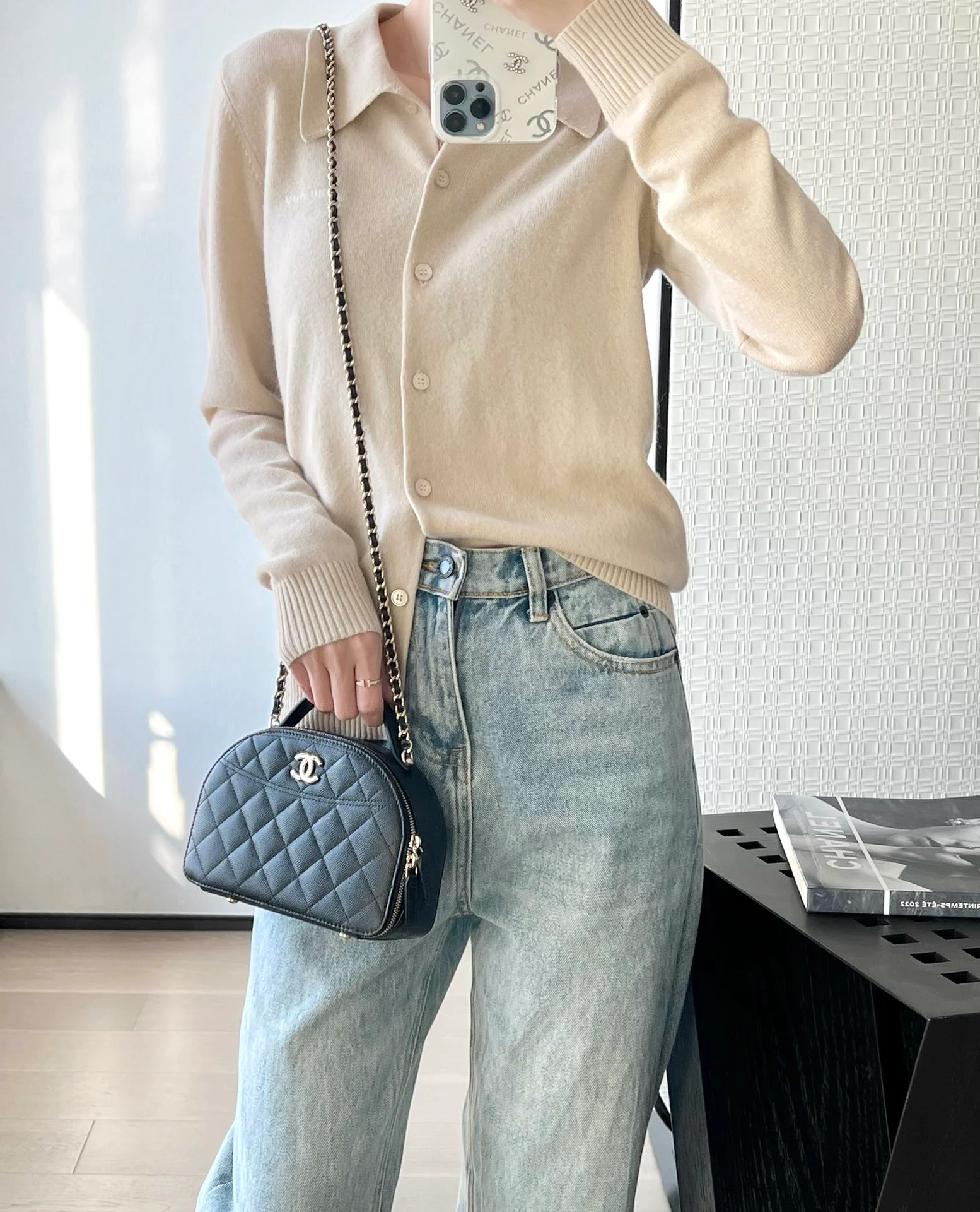 Сумка Chanel 25c Bowling Shell - черная