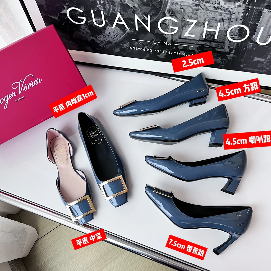 Туфли RV - классические туфли на высоком каблуке - 4-5 см - туманно-голубой