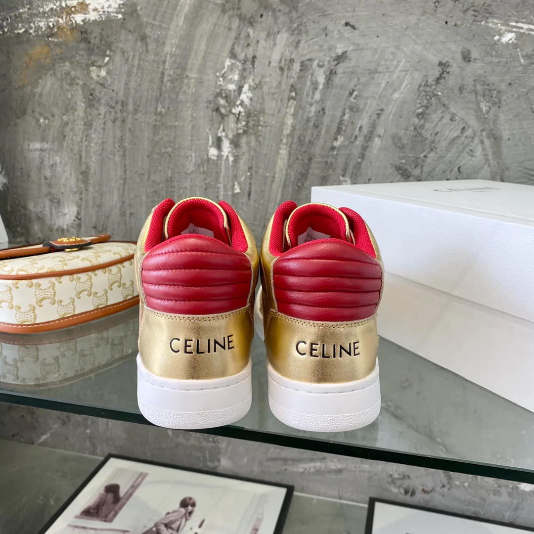 Спортивные высокие кроссовки Celine - унисекс - золотистые