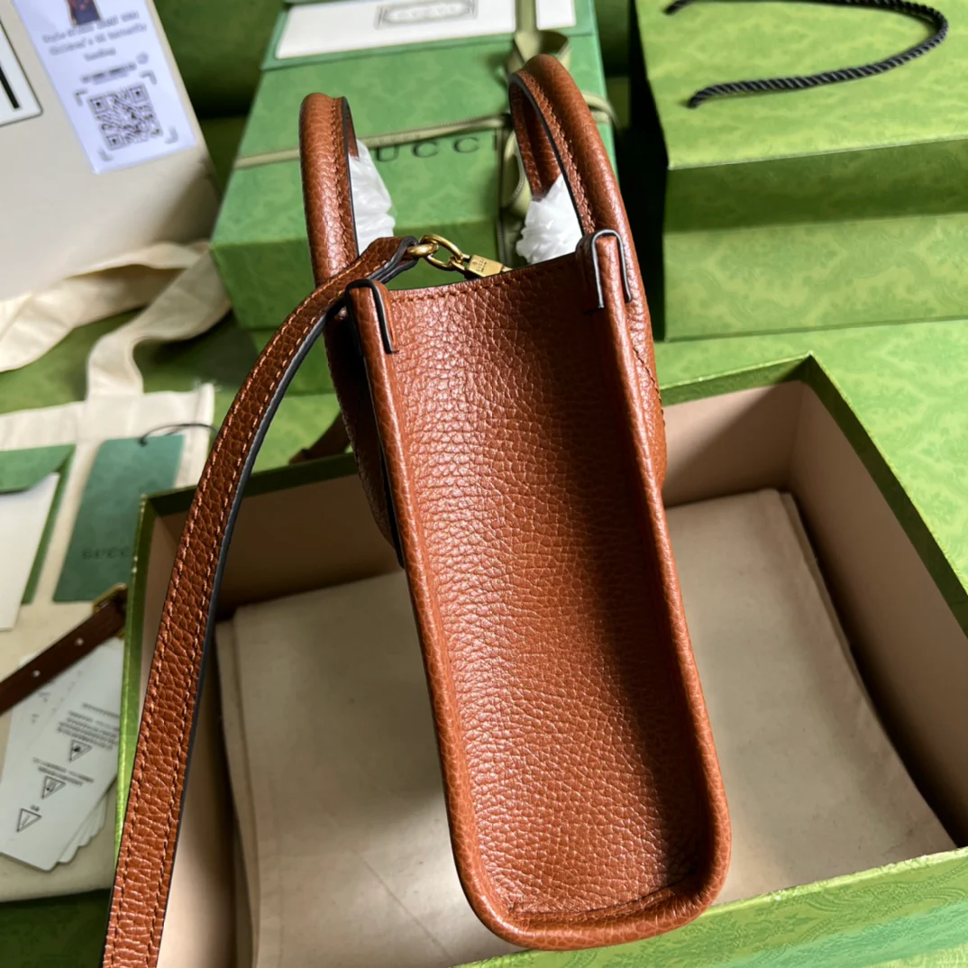 Маленькая сумка-тоут Gucci из синего денима