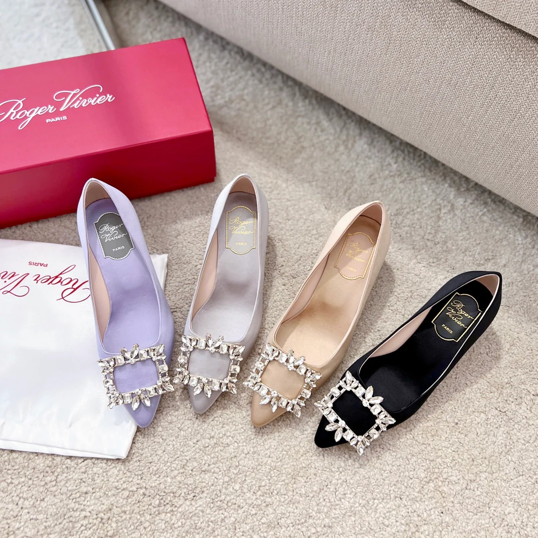 Обувь RV Shoes - Серия Versailles Garden - Балетки на квадратном каблуке - Абрикосовый цвет