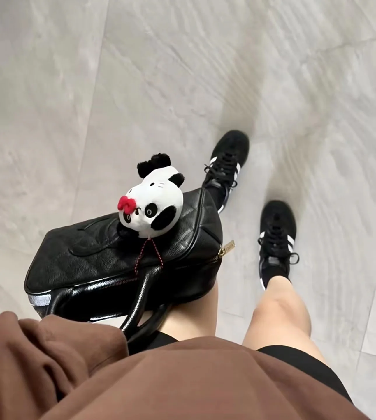 Винтажная сумка-боулинг Chanel - черная