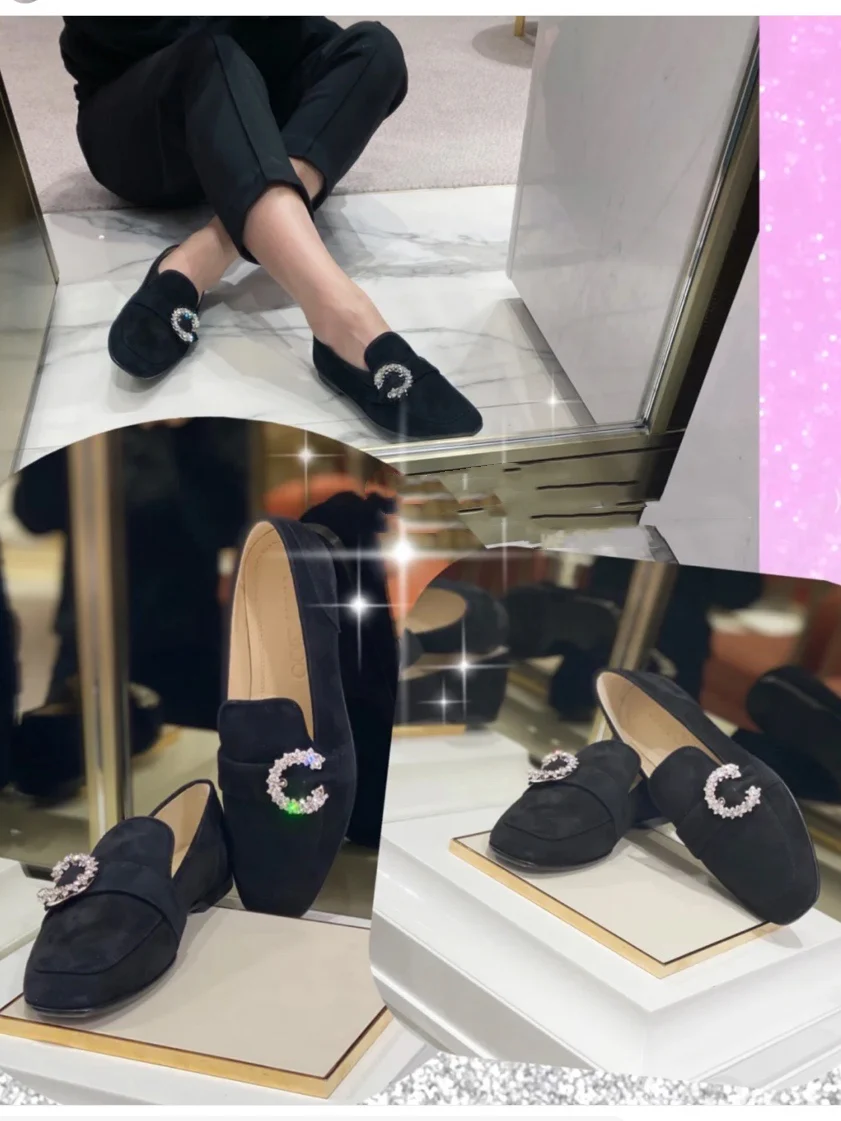 Лоферы Jimmy Sparkling Crystal — на фото.