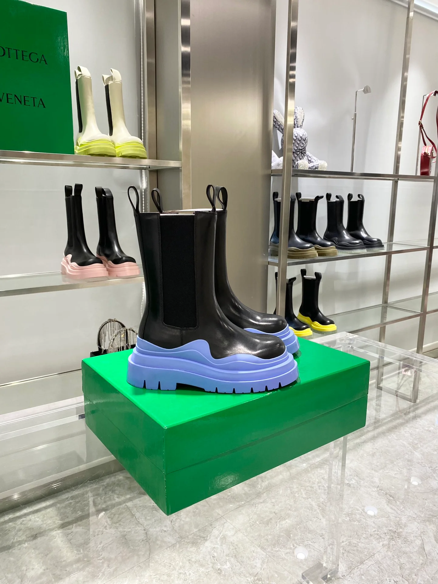 Ботинки на платформе BV Baby Blue до середины икры