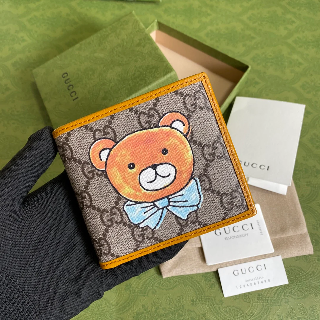 Gucci-泰迪熊联名短夹