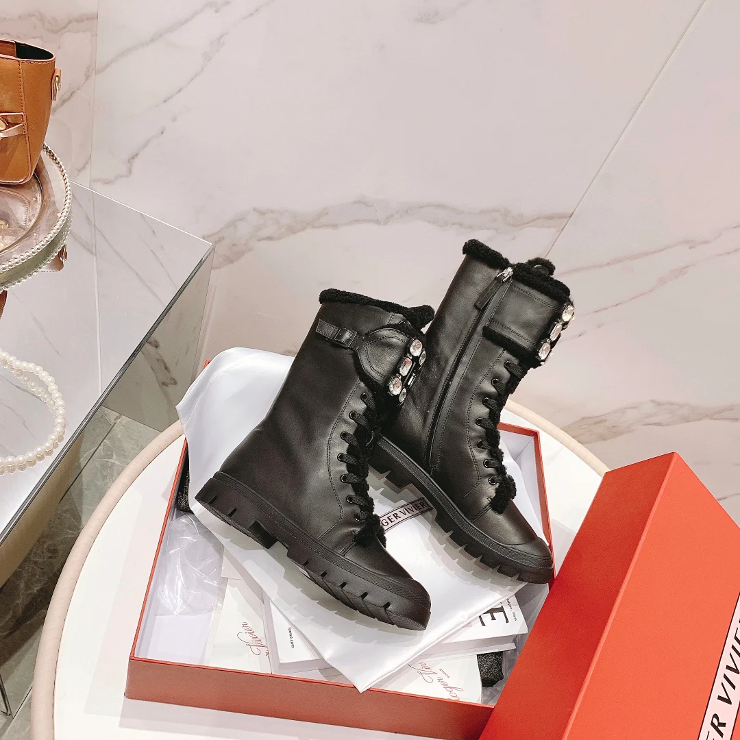 Обувь RV - ботинки Dr. Martens средней высоты - черные