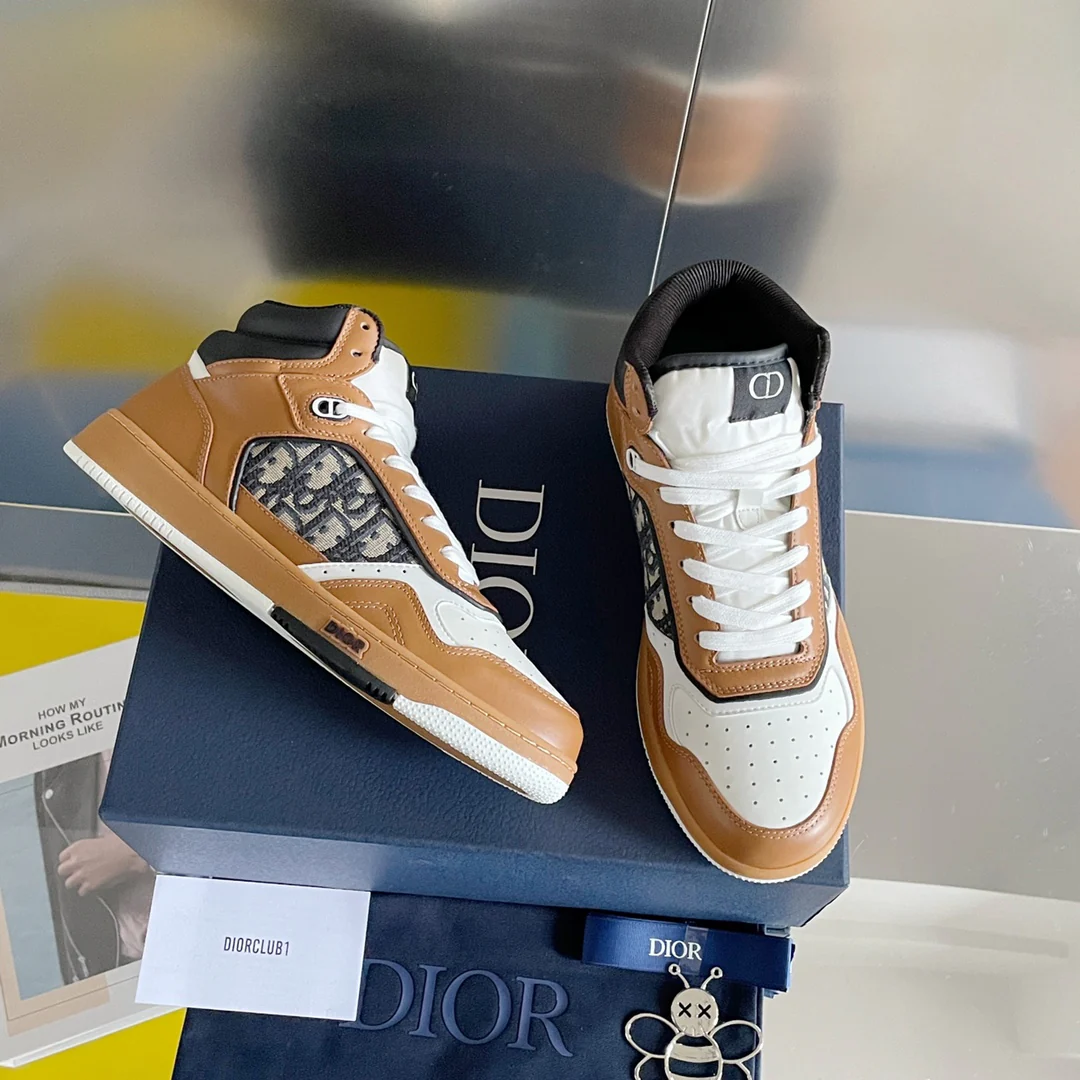 Кроссовки Dior B27 Series - Monogram Low-Top - Парные - Коричневые