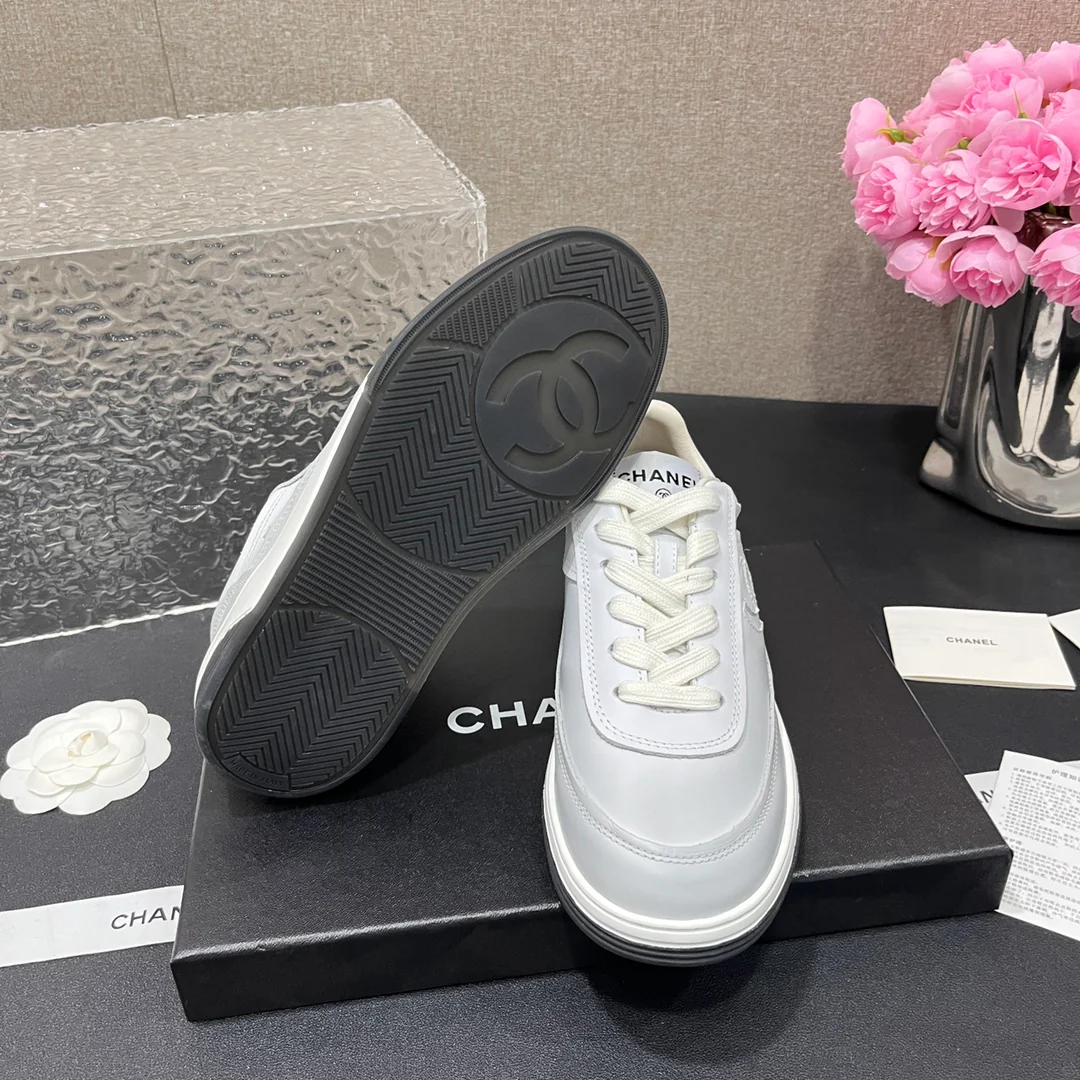 Повседневные туфли Chanel 2024 - Белые - 3