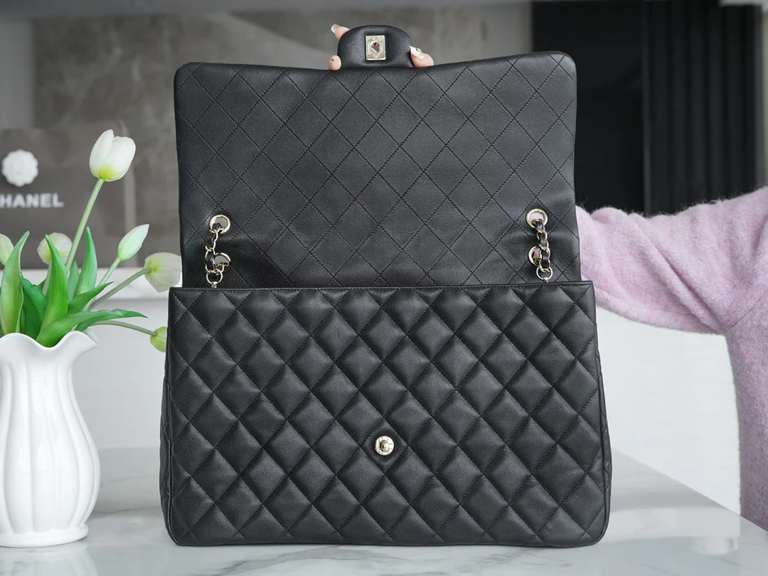 Сумка Chanel 24c Extra Large CF Chain Shoulder Bag - Caviar Black