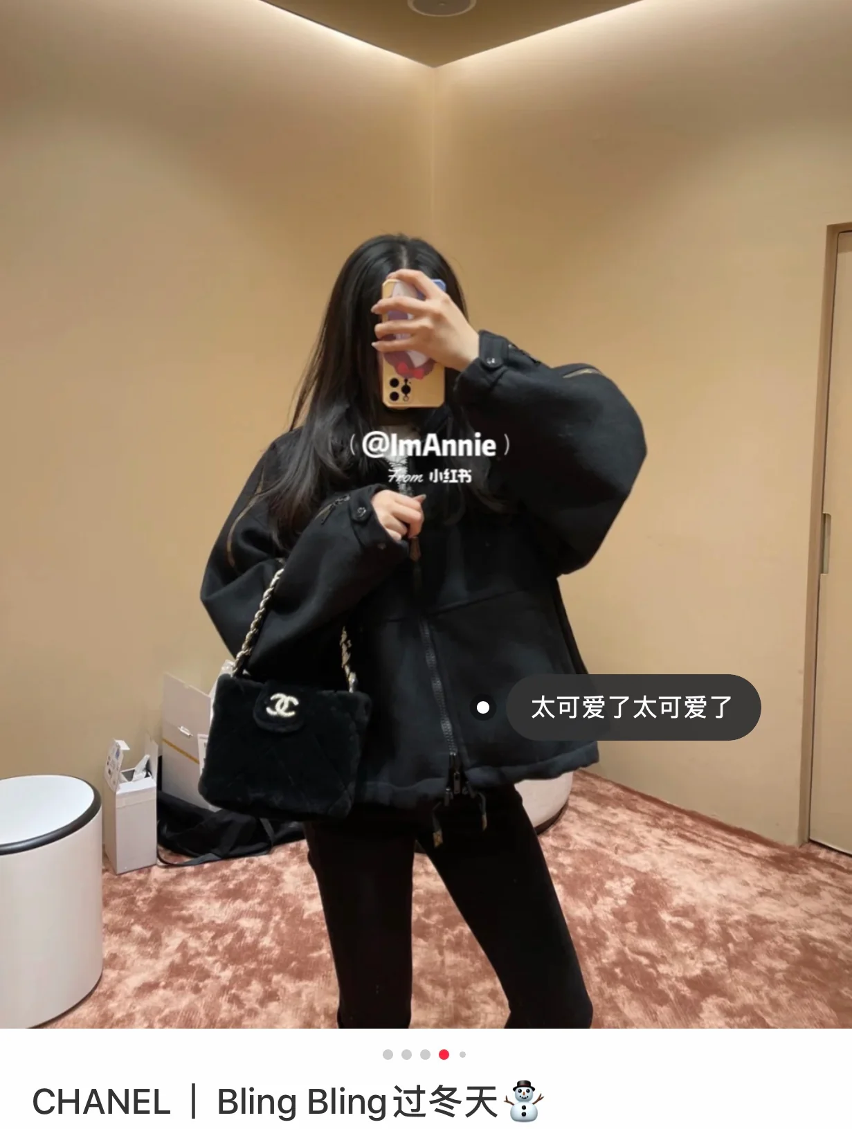 Сумка Chanel из овчины с цепочкой и бриллиантами - 1