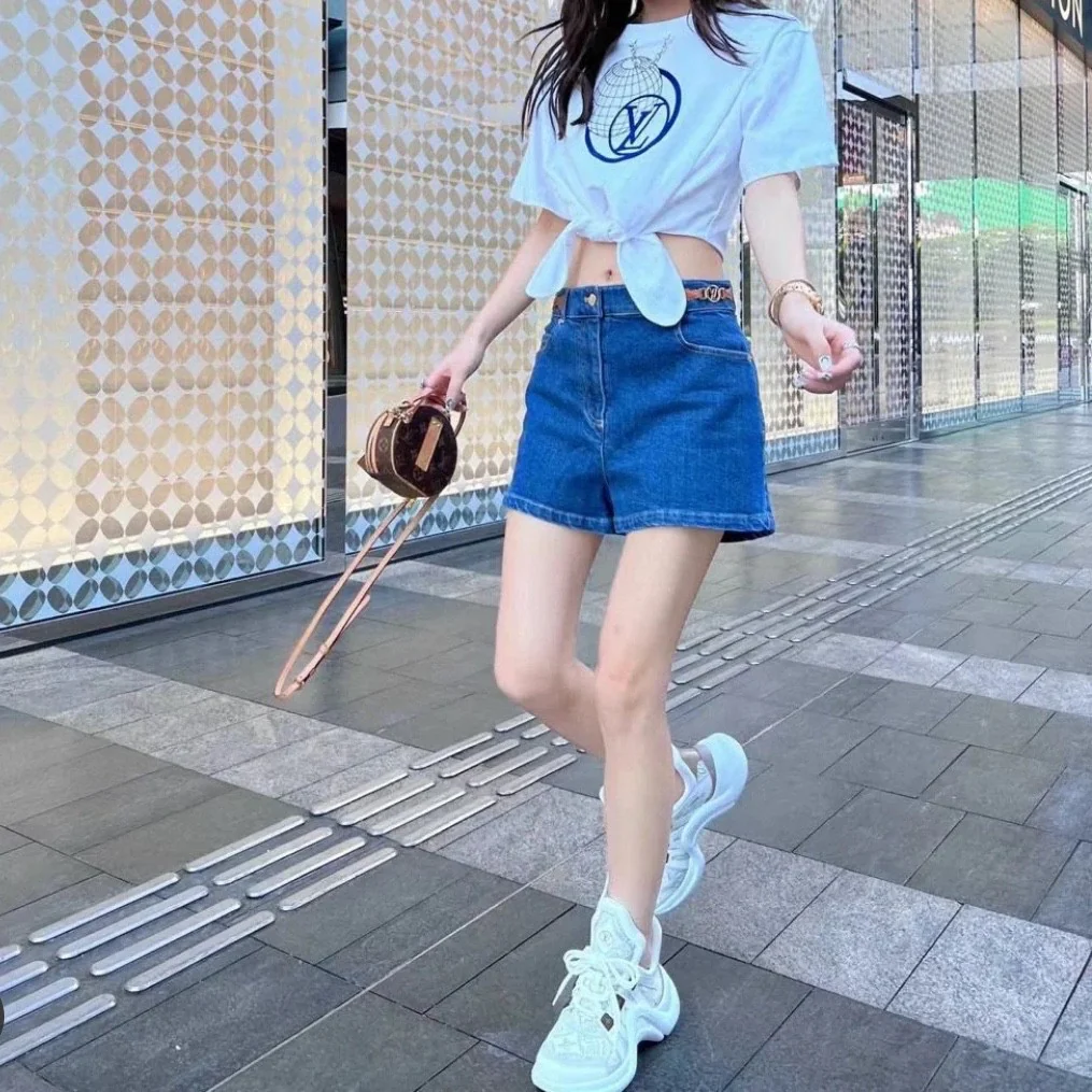 Обувь LV - массивные кроссовки с вышивкой LV - серо-белые