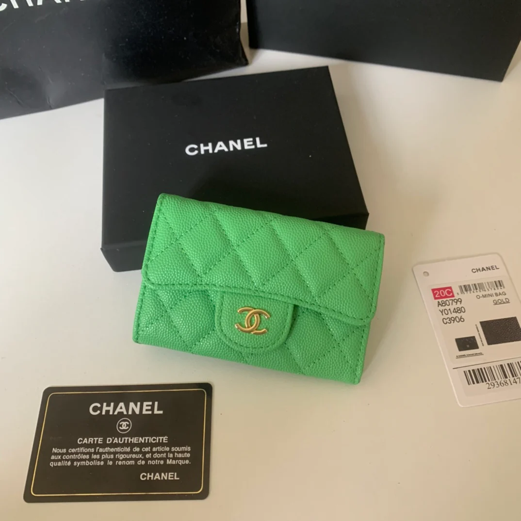 Однослойный держатель для карт Chanel Classic CF