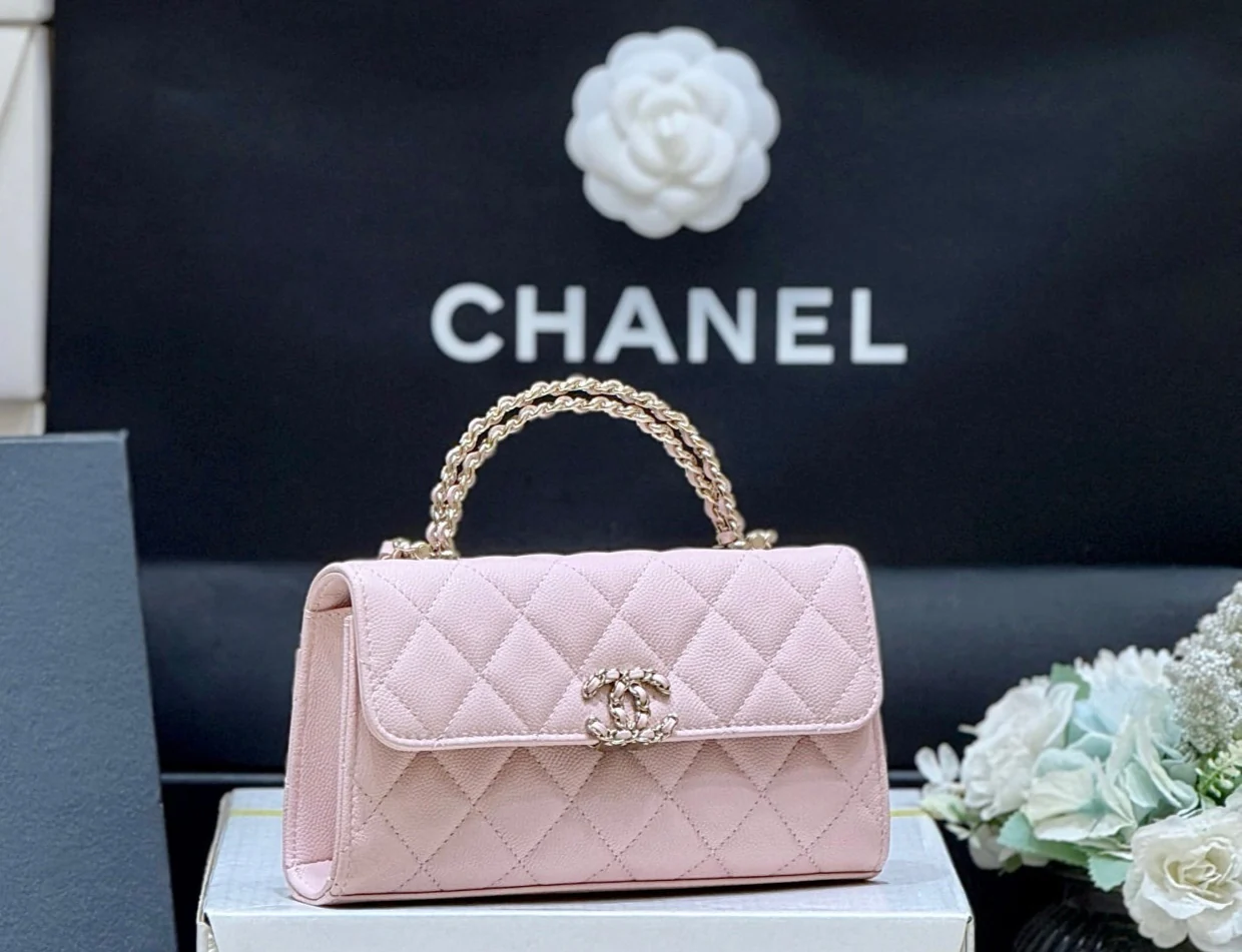 Сумка Chanel 25s Kelly Handle Bag - светло-розовая