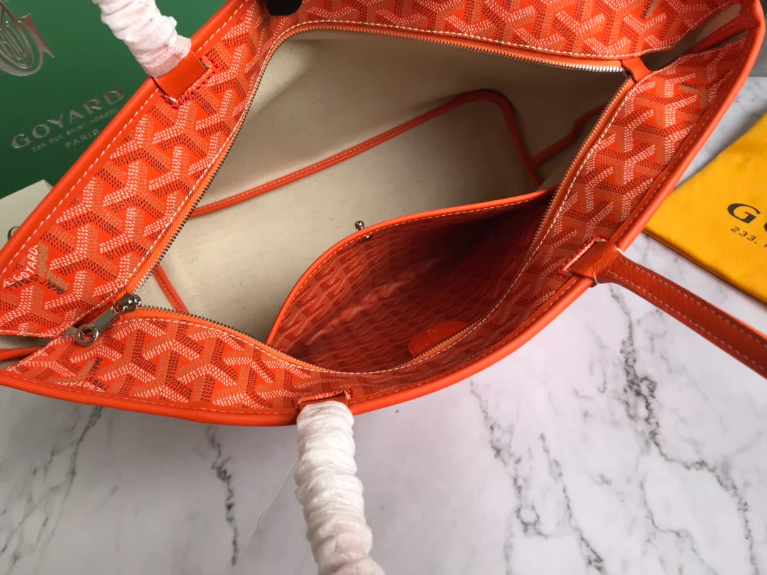 Маленькая Большая Сумка На Молнии Goyard - Оранжевый