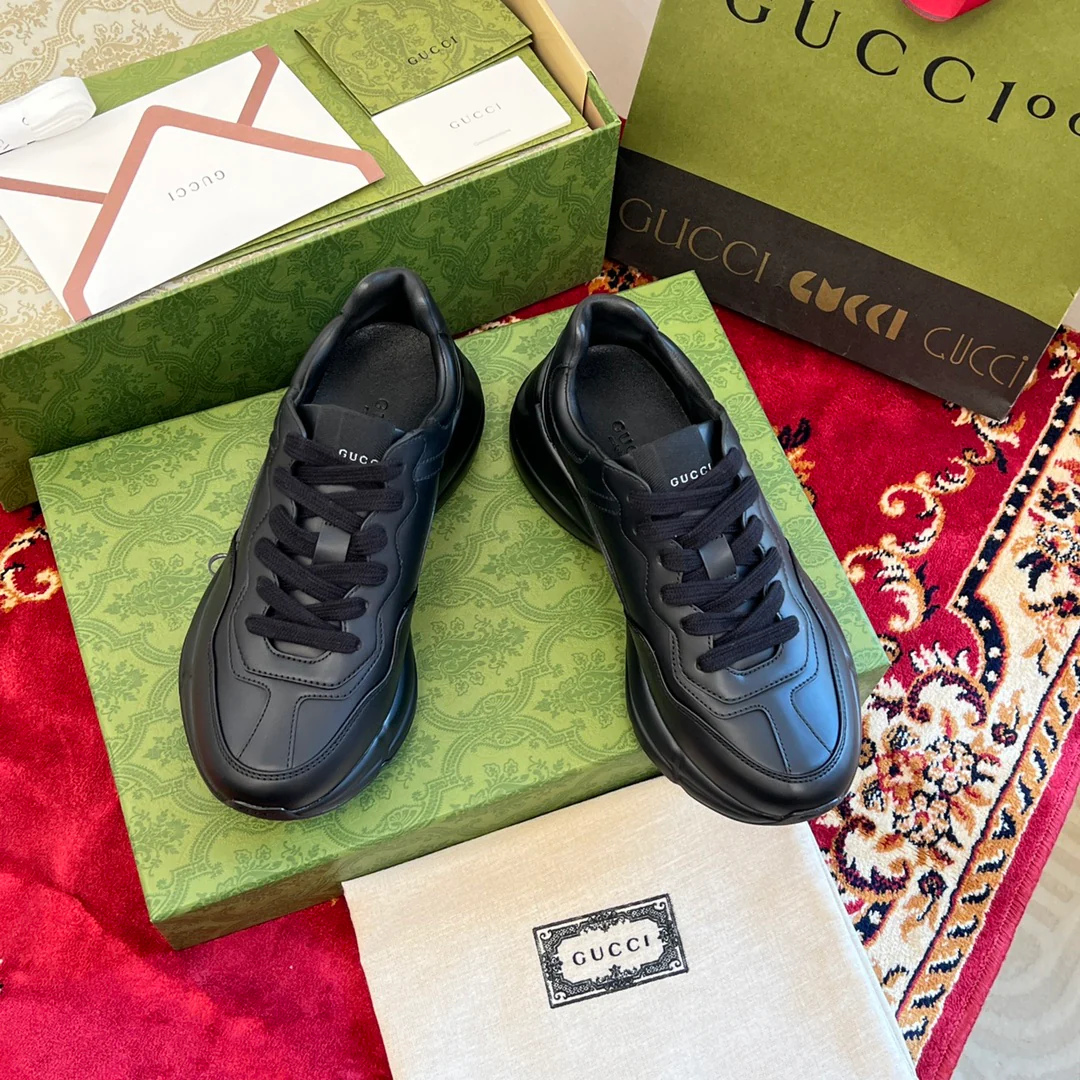 Gucci - Классическая черно-белая коллекция - Массивные туфли - Унисекс - Черный