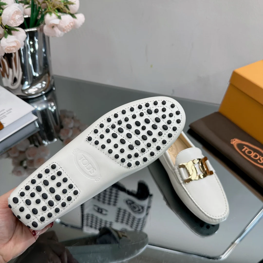 Tods - Лоферы - Металлический белый