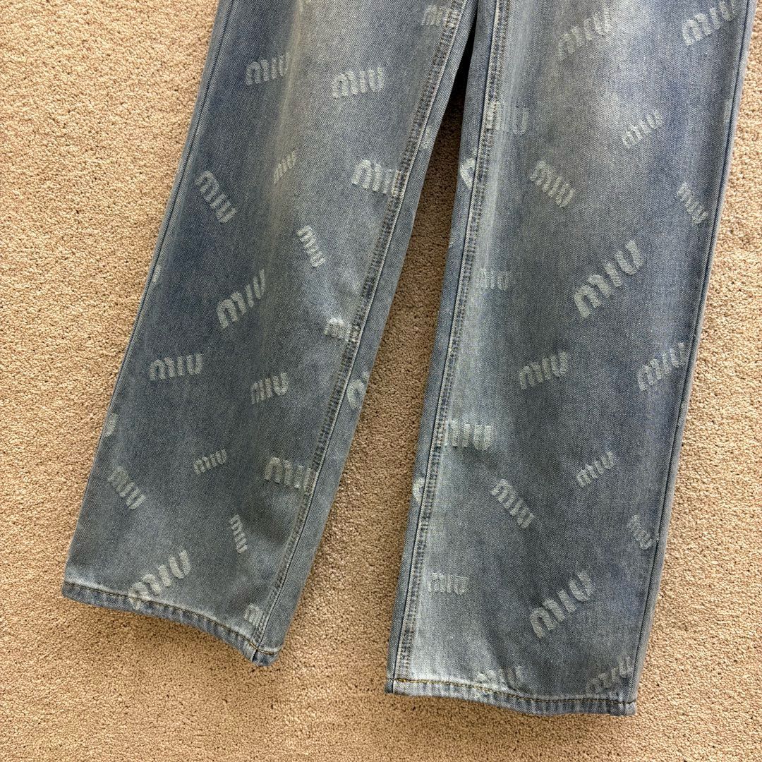 Miu Miu 2404 - Джинсы прямого кроя с поясом