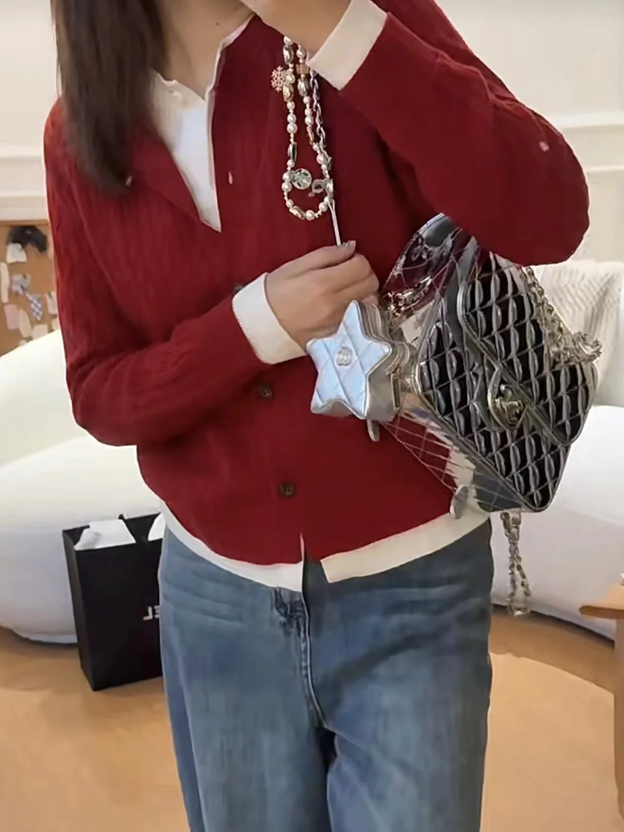 Рюкзак Chanel Early Spring Collection 24c - серебристый