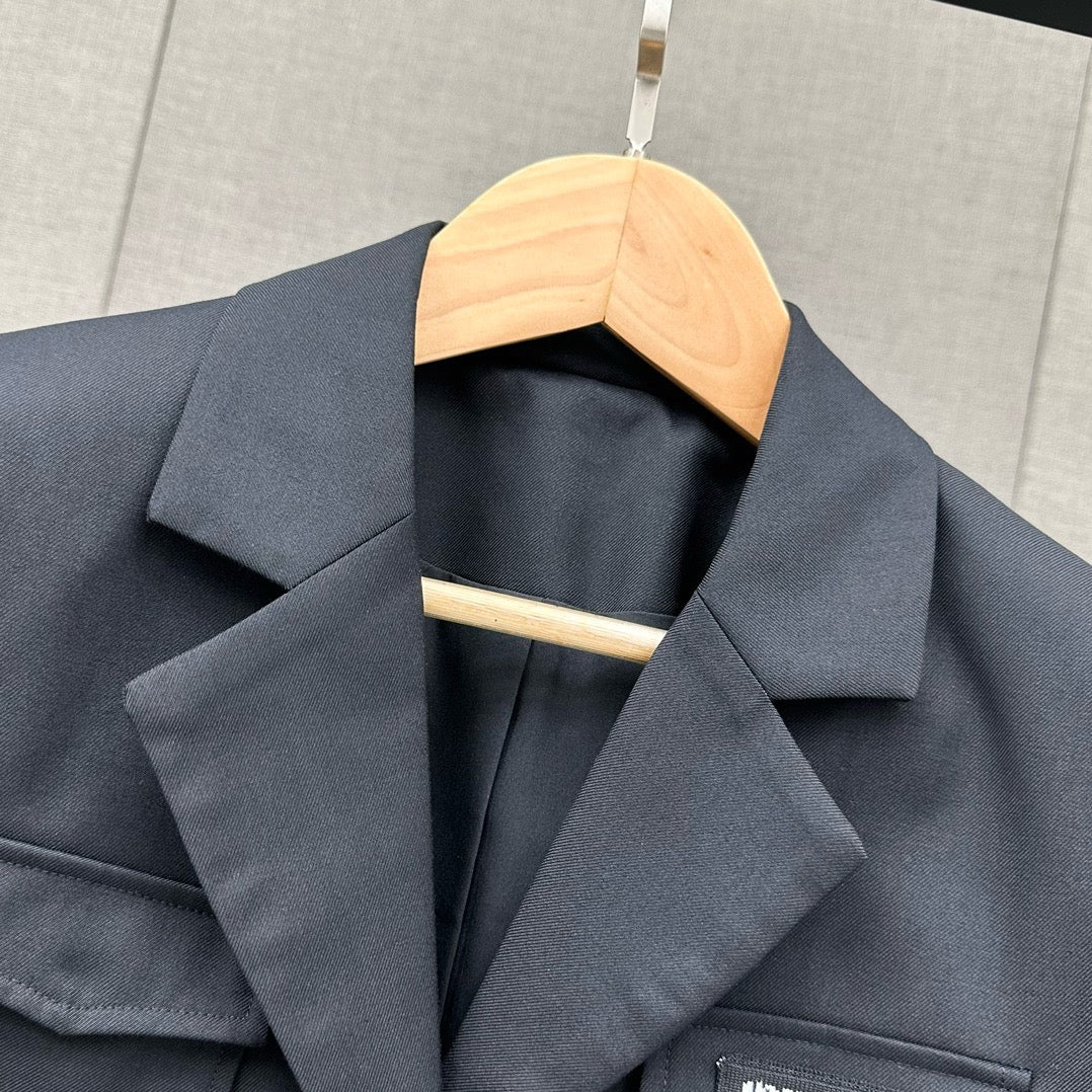 Miu Miu - 2404 - Минималистичный короткий купальник - Черный