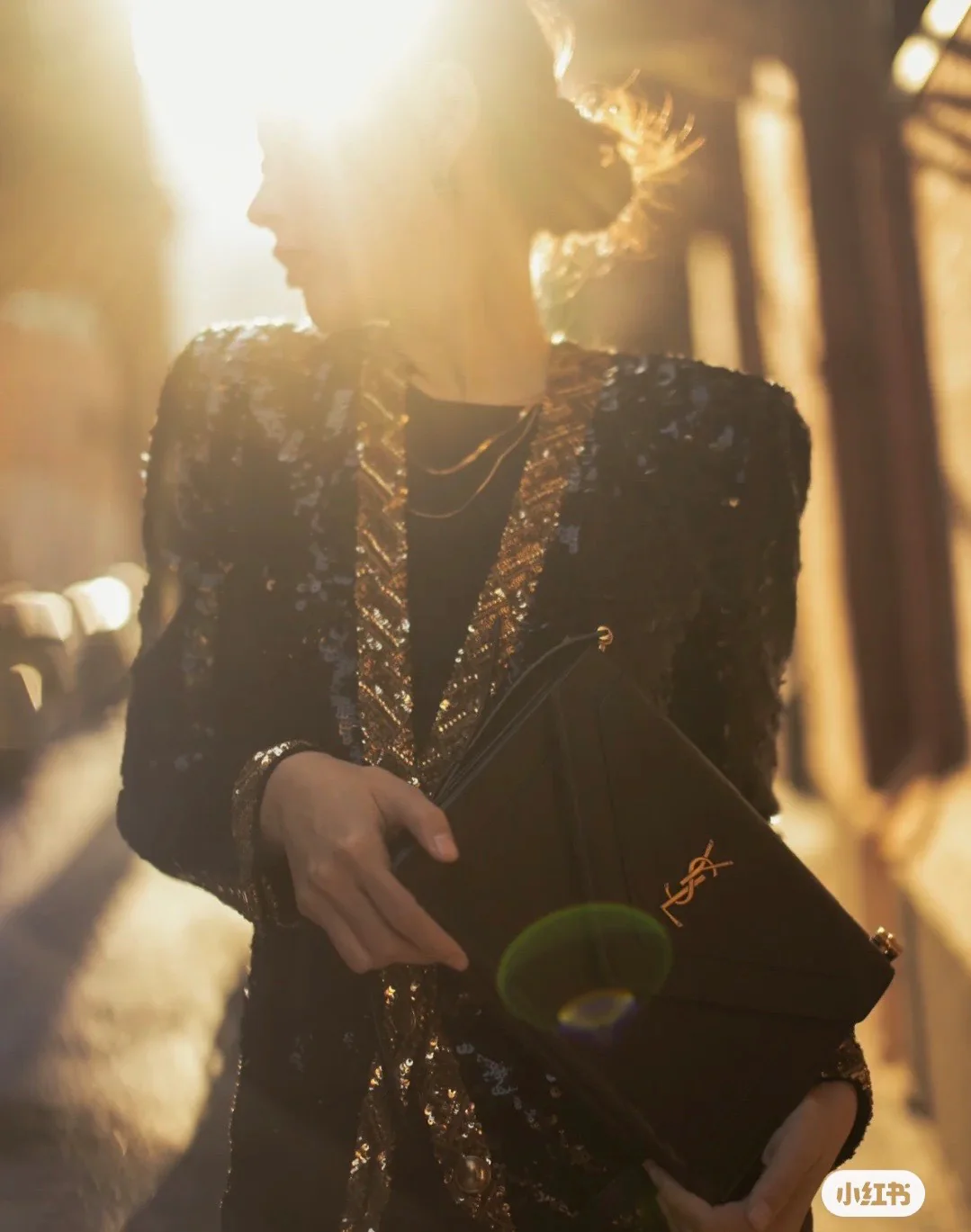 Большая сумка-конверт из овечьей кожи YSL-gaby - 1 шт.