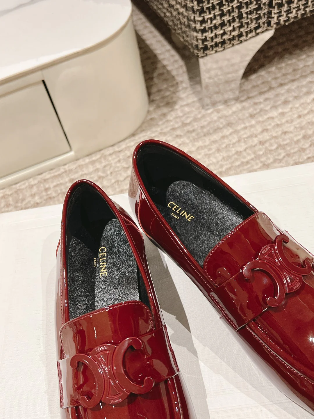 Celine - Британский стиль 2024 - Лоферы - Красные