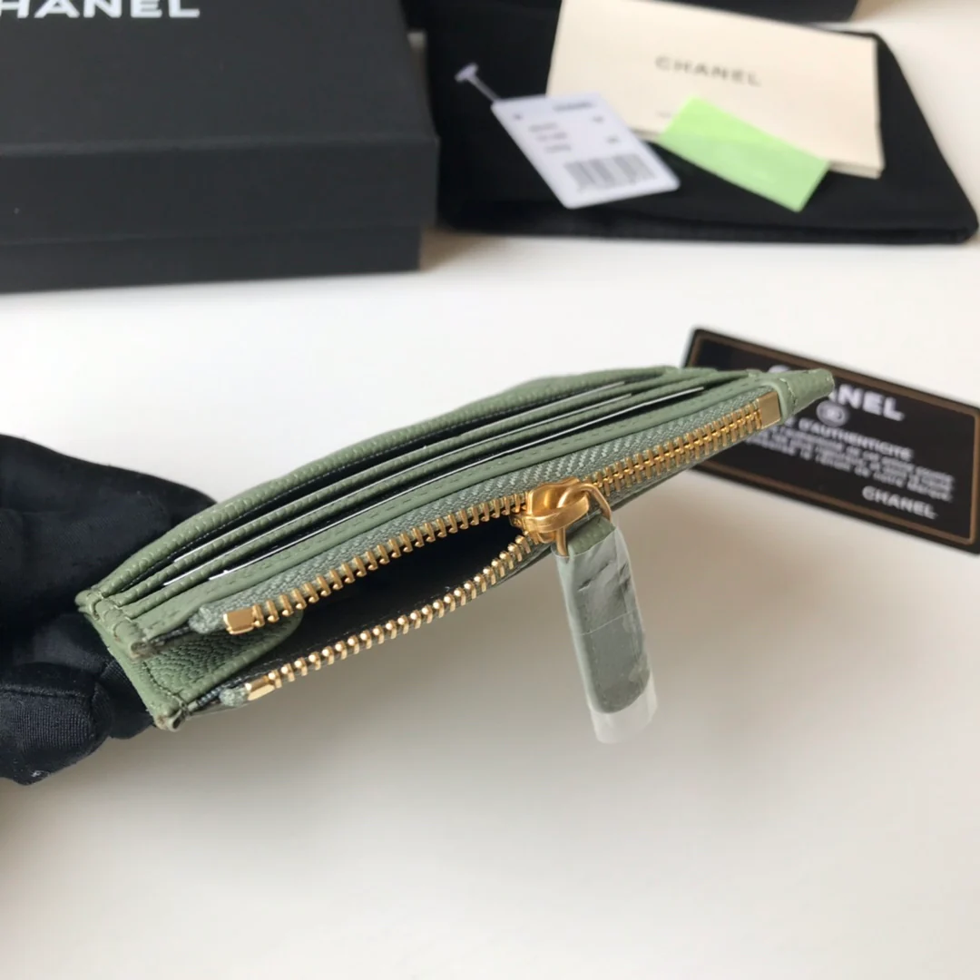 Кардхолдер Chanel на молнии - плоский кардхолдер - 1 шт.