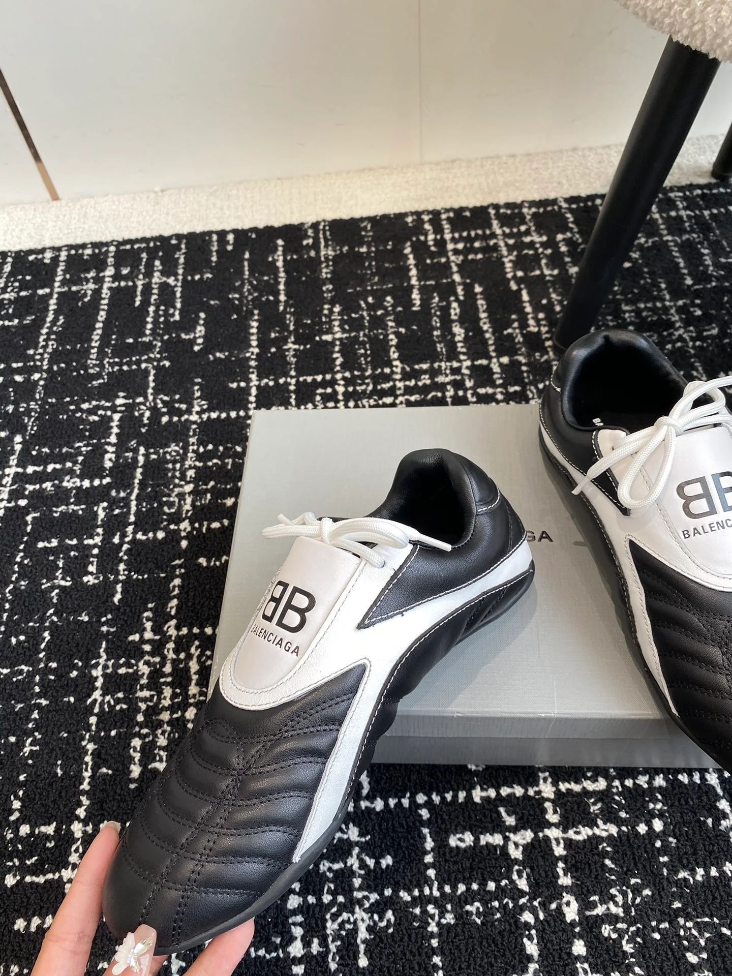 Кроссовки Balenciaga 2024 в бейсбольном стиле - черные