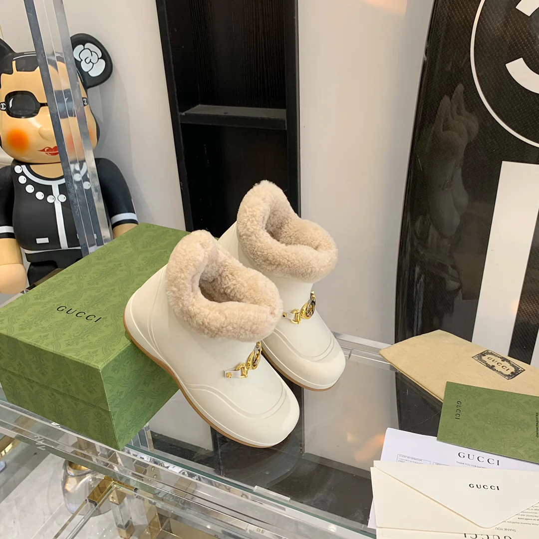 Gucci - Теплые шерстяные зимние сапоги