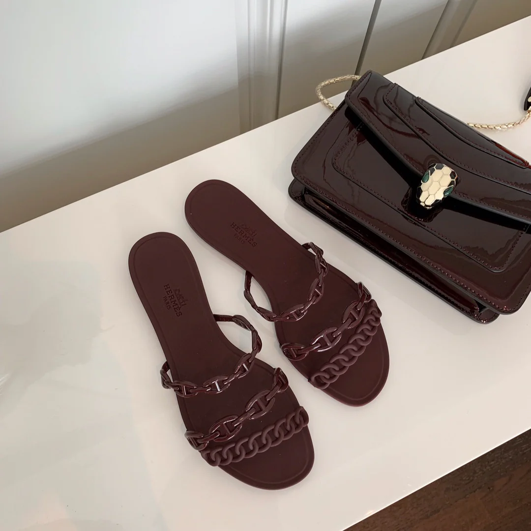 Hermes - Туфли с цепочкой в ??виде свиного носа - 2 шт.