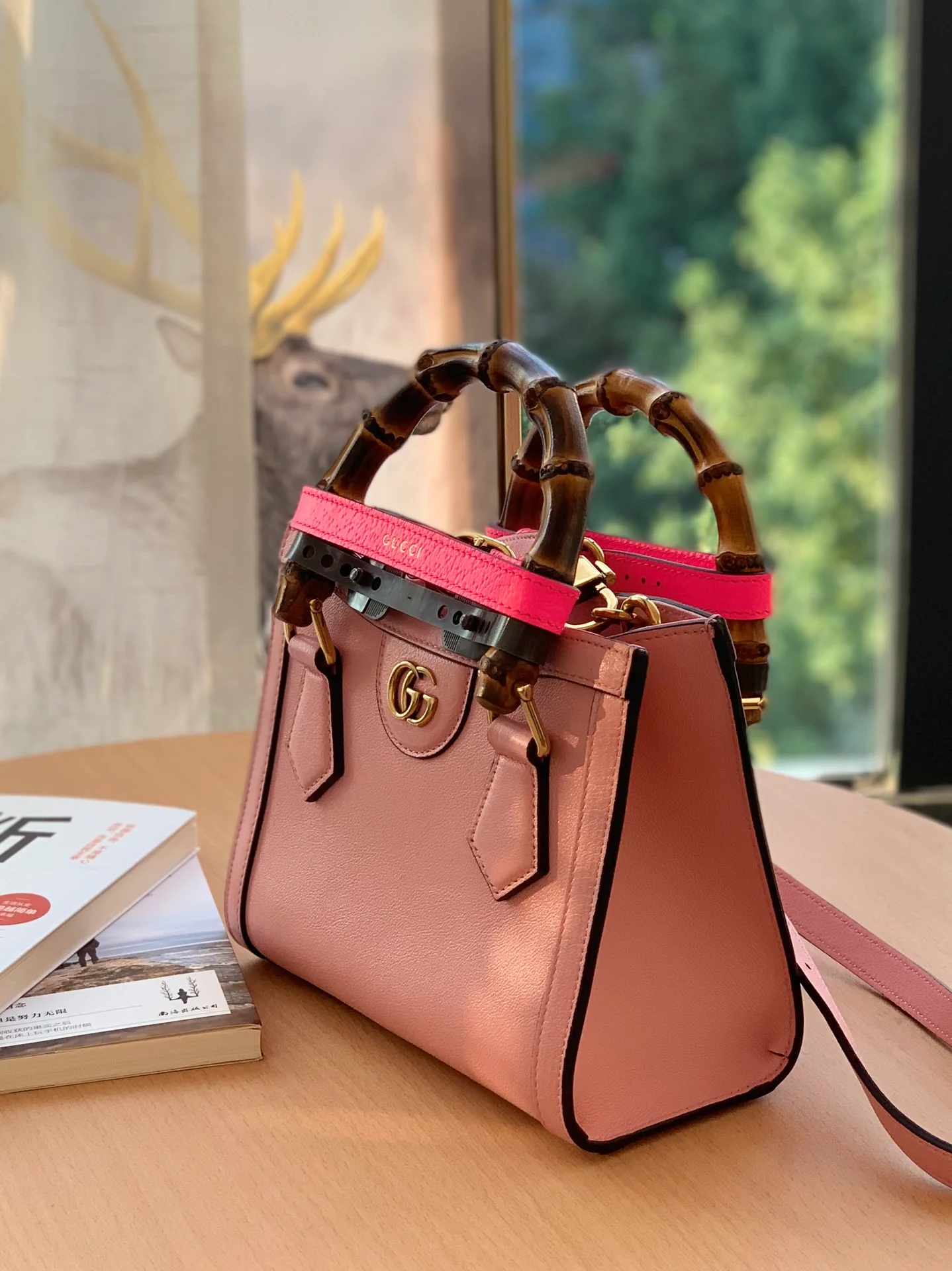 Мини-сумка-тоут Gucci из бамбука - 20-16-10 см - 5 см