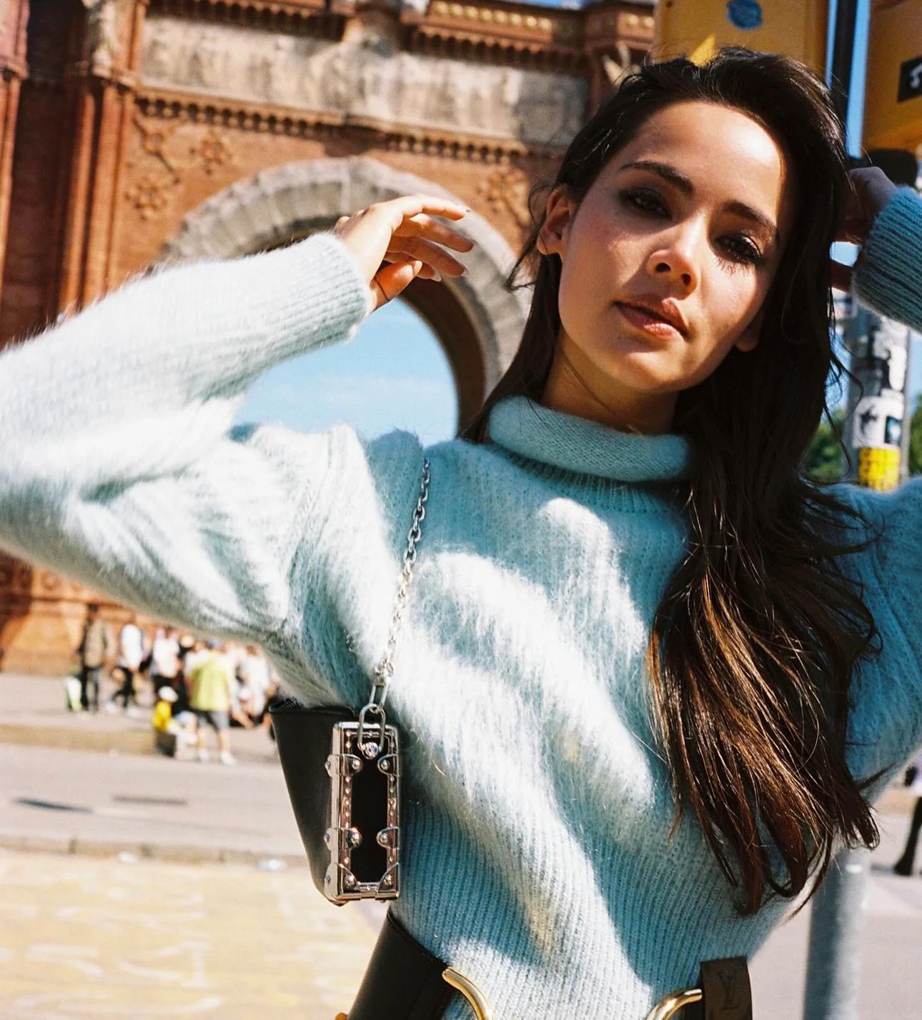 m25445-LV-тонкая сумка-мешок с цепочкой для бокового багажника, черная