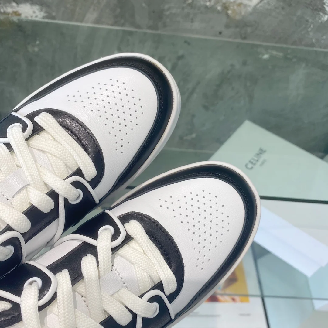 Новинка 2022 года от Celine - Белые кроссовки/Повседневная обувь - Унисекс - Черные