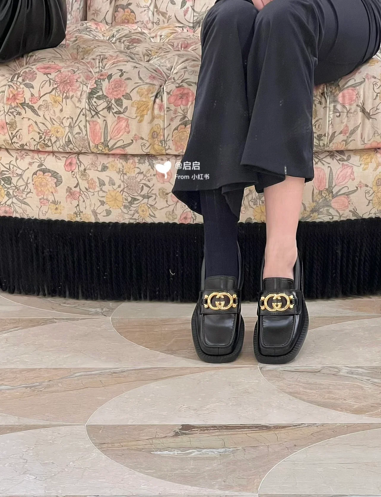 Gucci - Лоферы с логотипом Double G - Черные