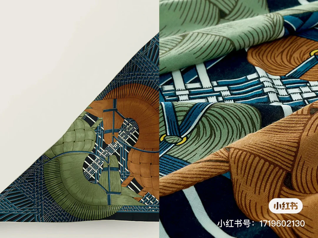 Шарф Hermes 2024 ?Две лошади: романтический дизайн?, большой квадратный.