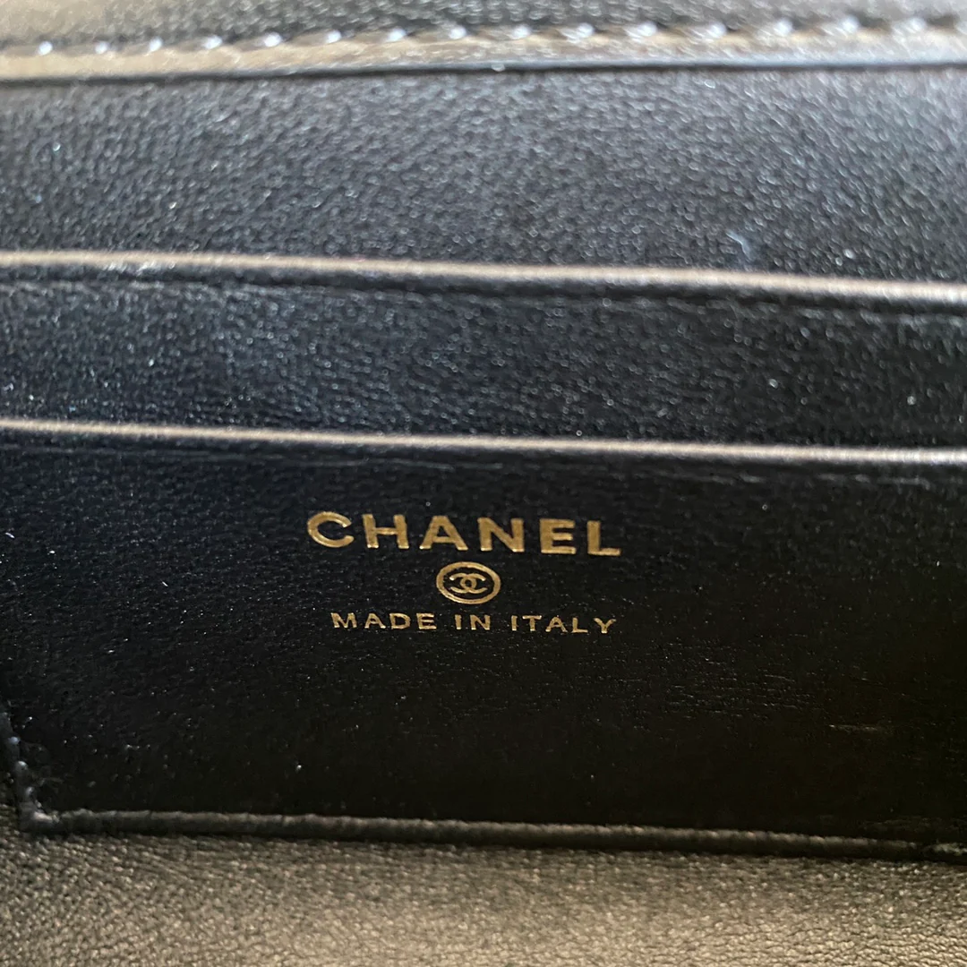 Сумка Chanel 2022 с эмалированными ручками - Черная - Большая